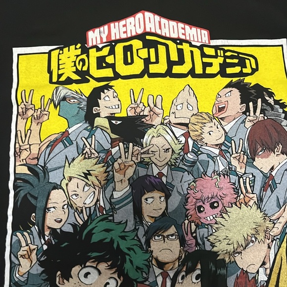 My Hero Academia Men's Graphic Tee - Black - Picture 2 of 4